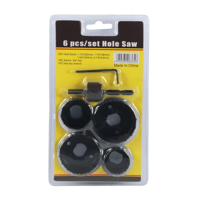 Juegos de sierras perforadoras para madera de acero con alto contenido de carbono de 6 piezas