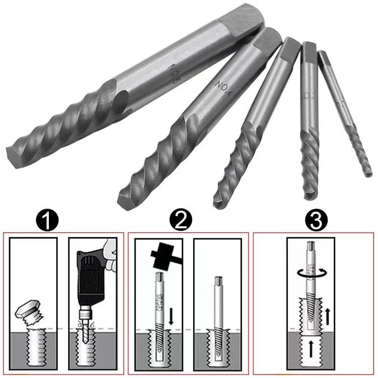 DMtool Factory Supply Juego de extractores de tornillos rotos de alta eficiencia