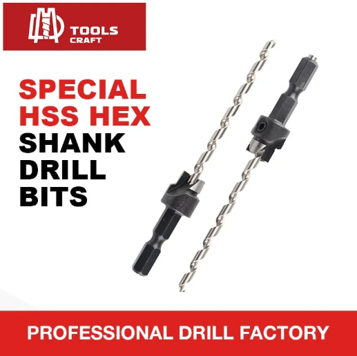 Brocas especiales de vástago hexagonal HSS para tornillos